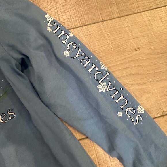 VINEYARD VINES YOUTH BLUE WHALE NUTCRACKER LONG SLEEVE T SHIRT SIZE 6 - Picture 5 of 7